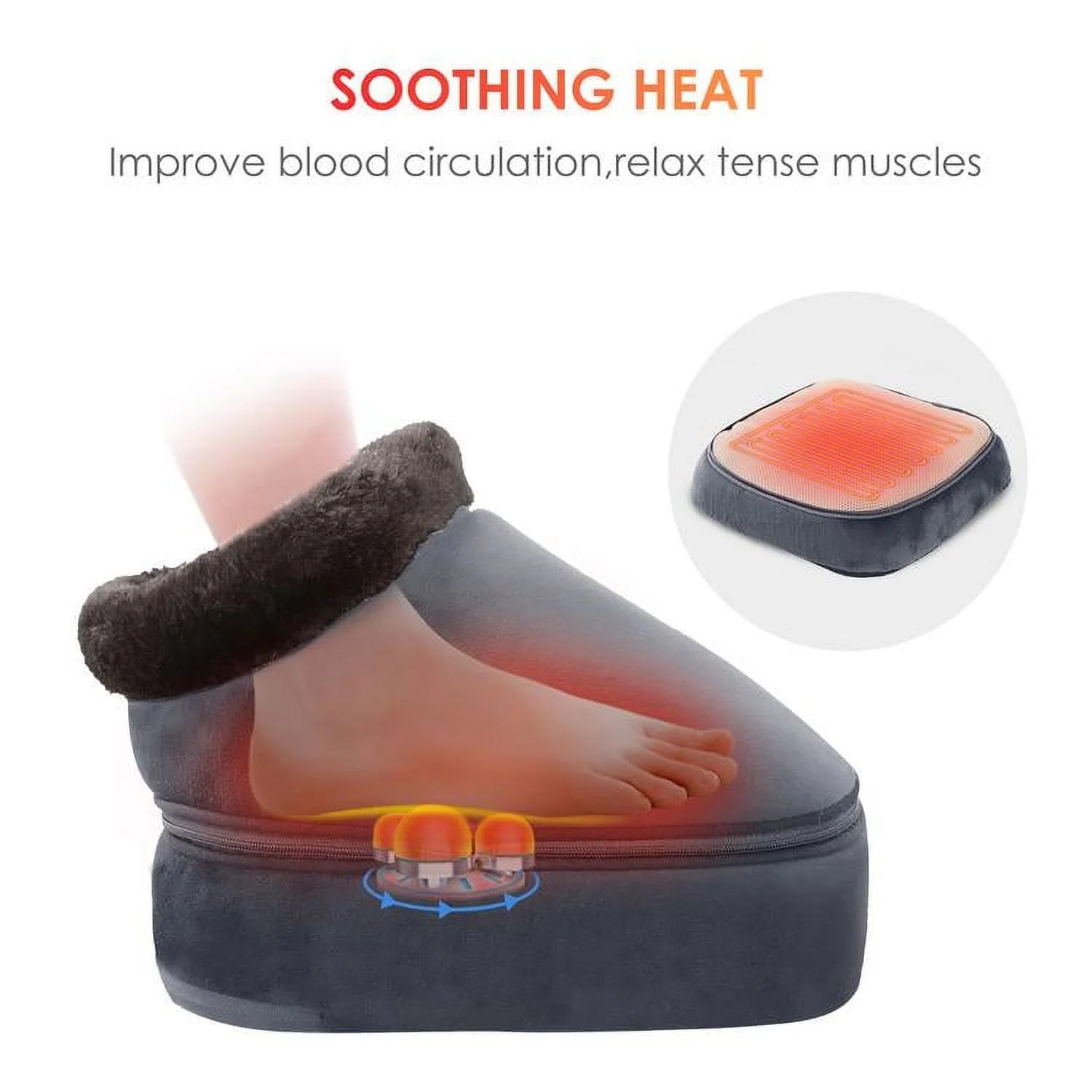 Kneading Shiatsu Foot & Back Massager with Heat, Feet Warmer Machine