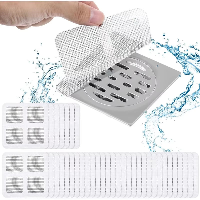 Disposable Hair Drain Catcher Mesh Anti-Blocking Filter Floor Drains Sticker Shower Cover Kitchen Bathroom Sink Strainer Stopper