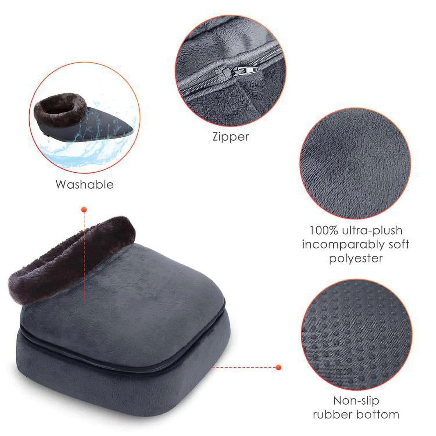 Kneading Shiatsu Foot & Back Massager with Heat, Feet Warmer Machine