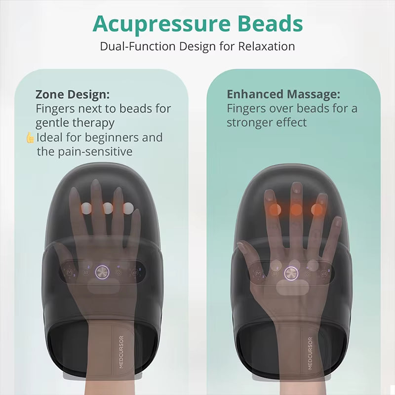 Wireless Electric Hand Massager Air Compression Hot Compress Palm Acupoint Massager Finger Arthritis Numbness Muscle Relaxation