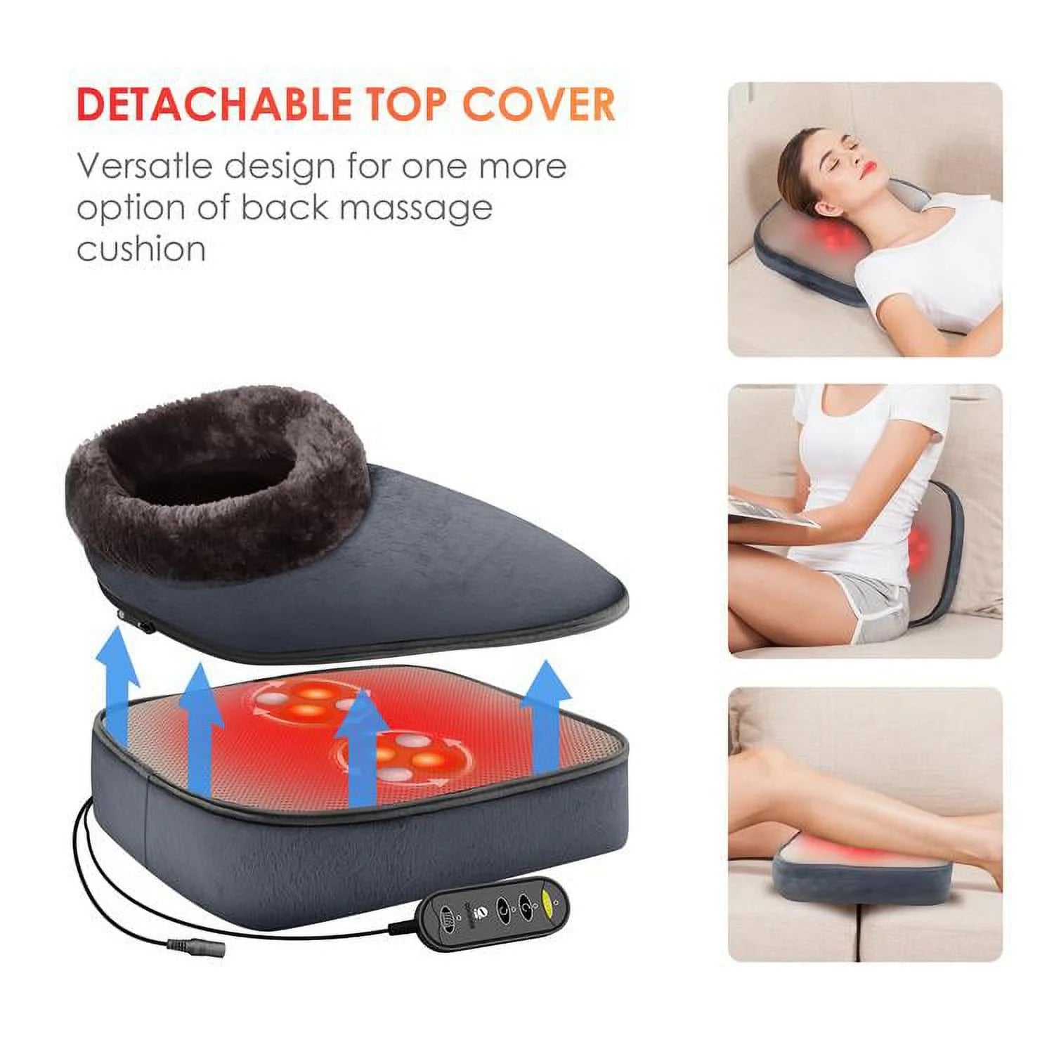 Kneading Shiatsu Foot & Back Massager with Heat, Feet Warmer Machine