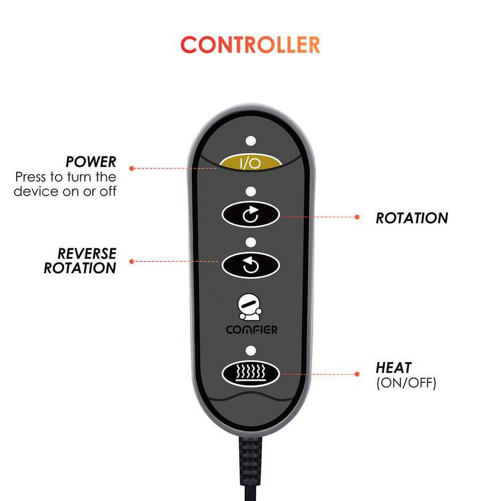 Kneading Shiatsu Foot & Back Massager with Heat, Feet Warmer Machine