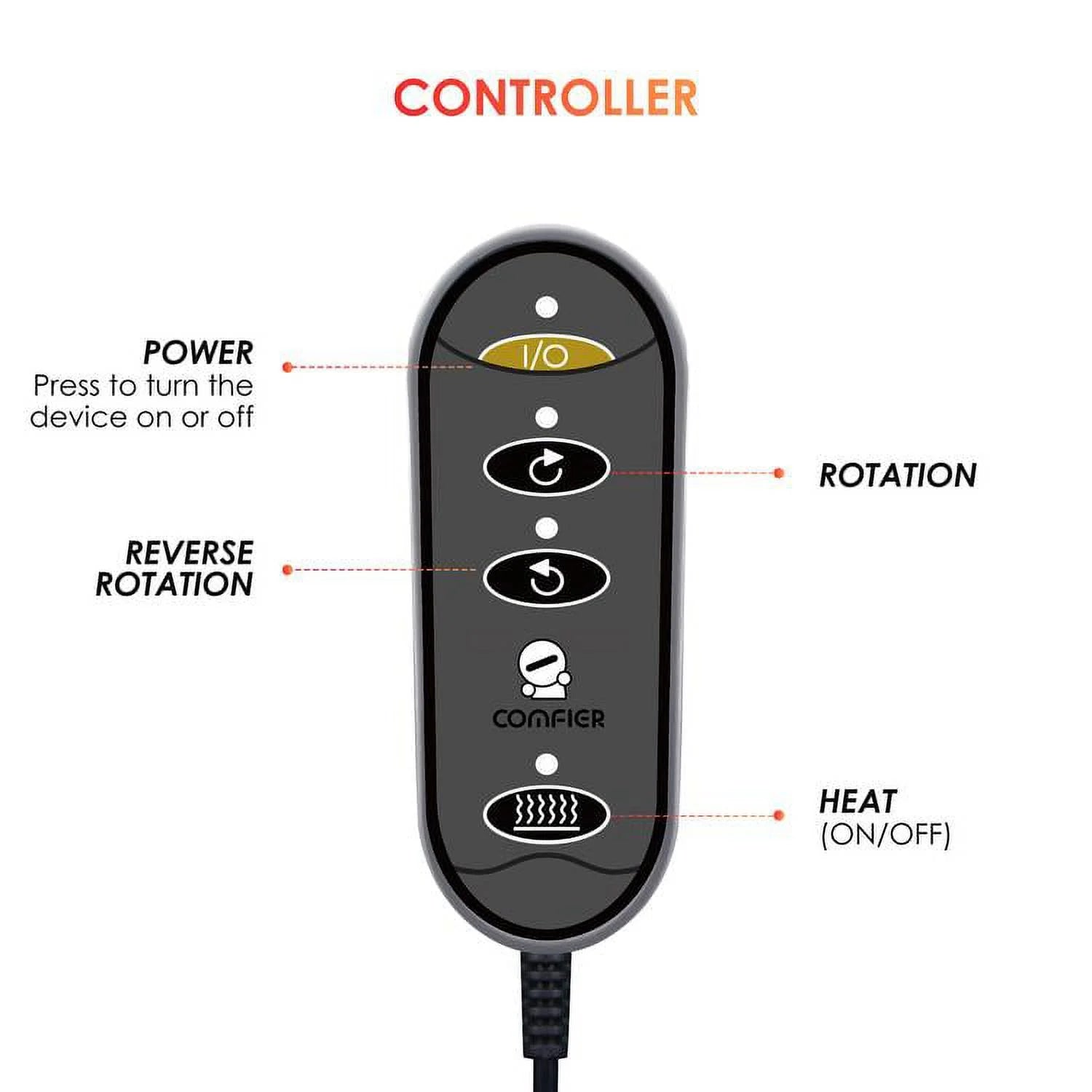 Kneading Shiatsu Foot & Back Massager with Heat, Feet Warmer Machine
